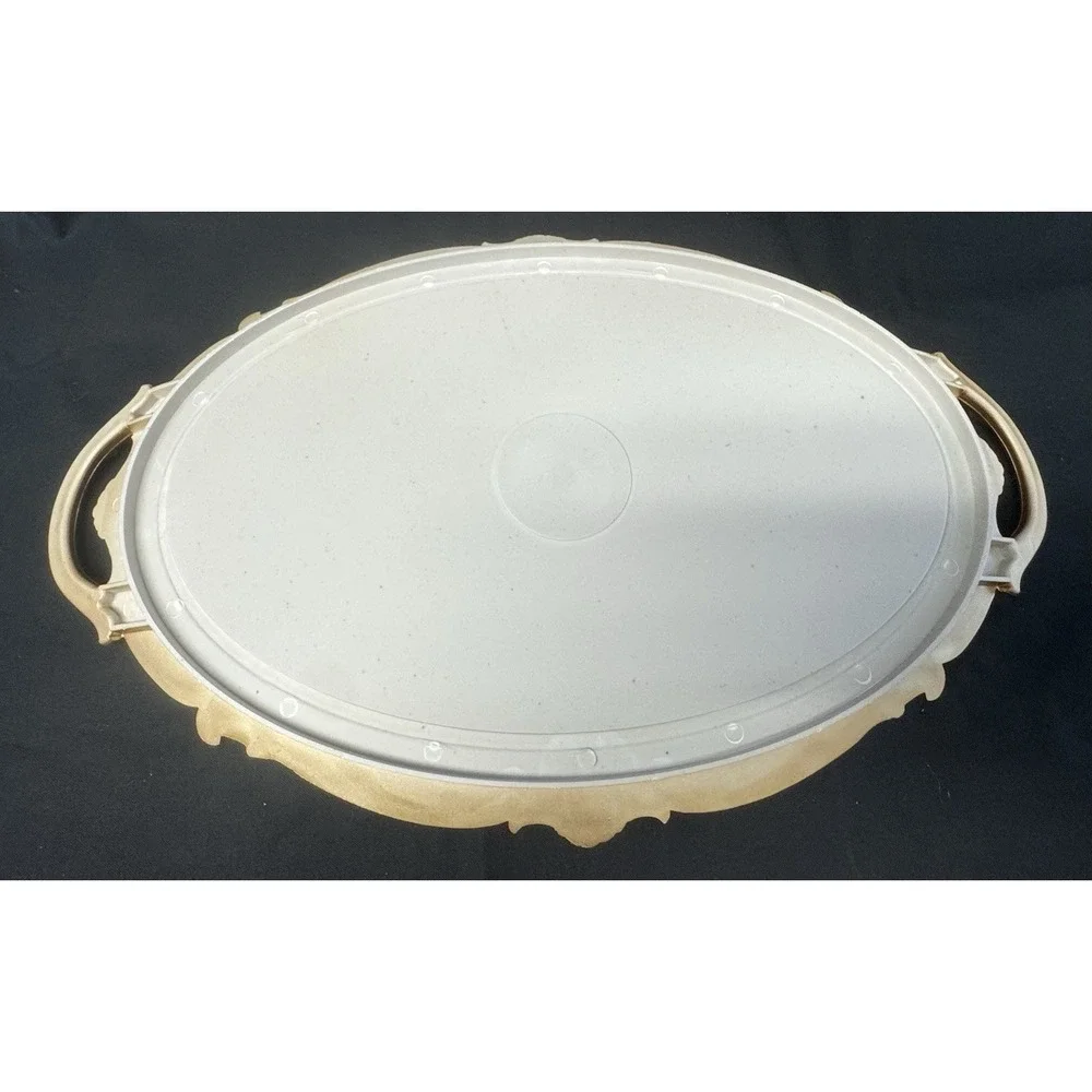 Gold Tone Decorative Mirror Vanity Tray Or Wall Hanging 15